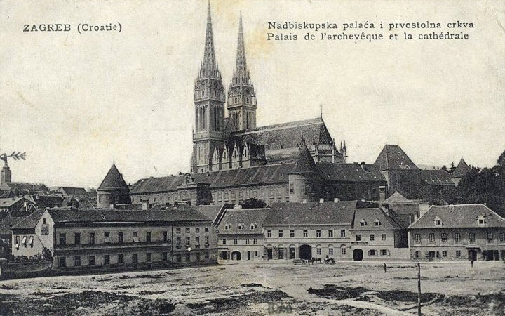 Pogled na Katedralu iz Vlaške ulice 1902. godine